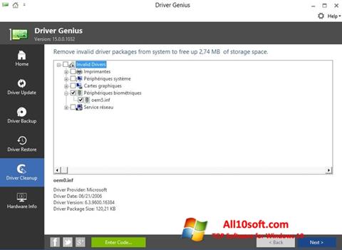 Screenshot Driver Genius per Windows 10