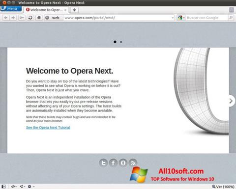 Screenshot Opera Developer per Windows 10