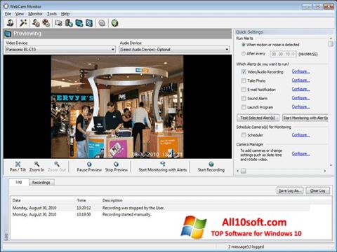 Screenshot WebCam Monitor per Windows 10