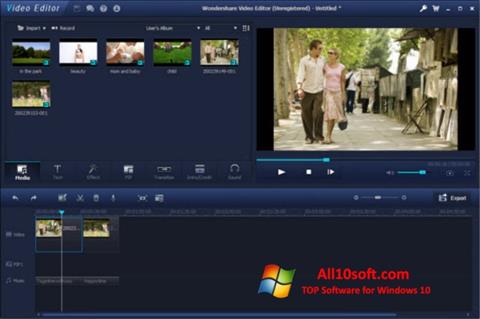 Screenshot Wondershare Video Editor per Windows 10