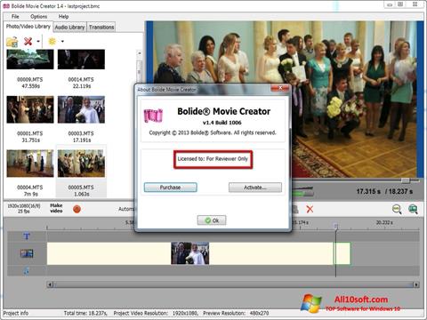 Screenshot Bolide Movie Creator per Windows 10