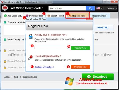 Screenshot Fast Video Downloader per Windows 10