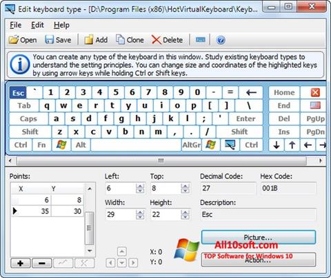 Screenshot Virtual Keyboard per Windows 10