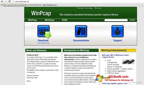 Screenshot WinPcap per Windows 10