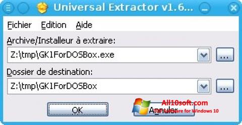 Screenshot Universal Extractor per Windows 10