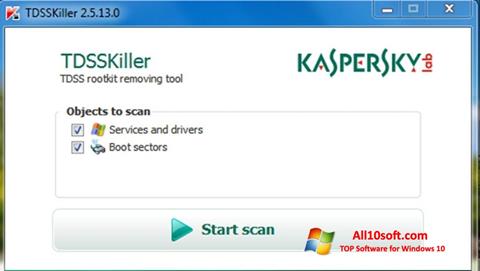 Screenshot Kaspersky TDSSKiller per Windows 10