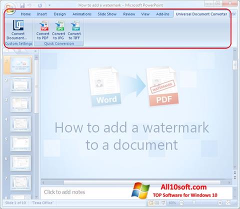 Screenshot Microsoft PowerPoint per Windows 10