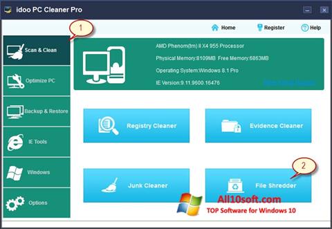 Screenshot PC Cleaner per Windows 10