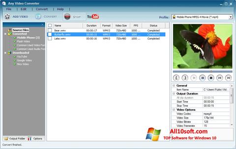 Screenshot Any Video Converter per Windows 10