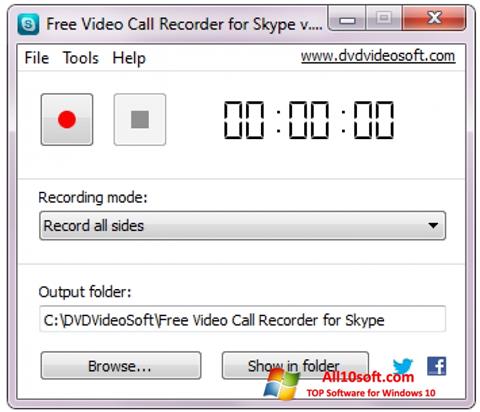 Screenshot Free Video Call Recorder for Skype per Windows 10
