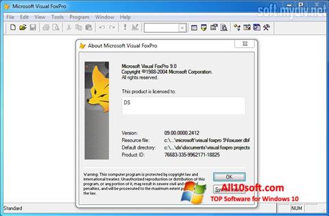 Screenshot Microsoft Visual FoxPro per Windows 10
