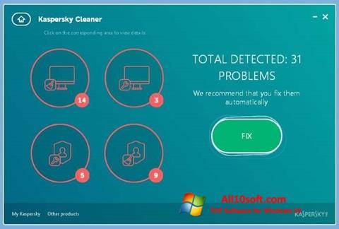 Screenshot Kaspersky Cleaner per Windows 10