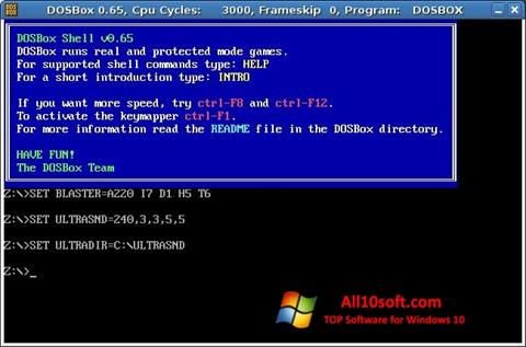 Screenshot DOSBox per Windows 10