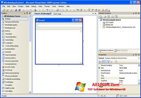Screenshot Microsoft Visual Basic per Windows 10