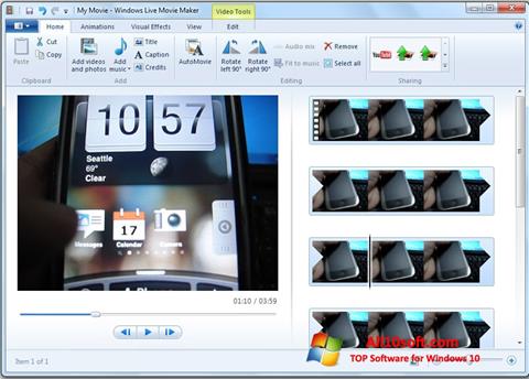 Screenshot Windows Live Movie Maker per Windows 10
