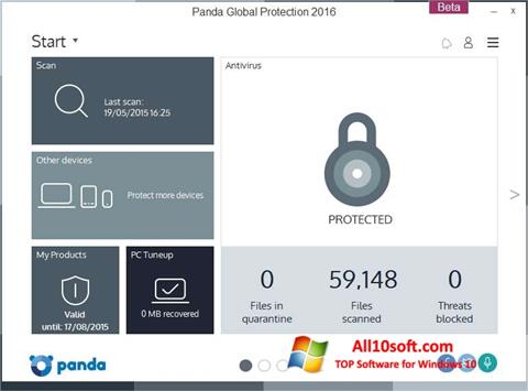 Screenshot Panda Global Protection per Windows 10