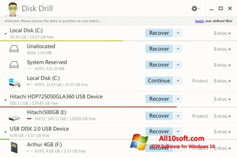 Screenshot Disk Drill per Windows 10