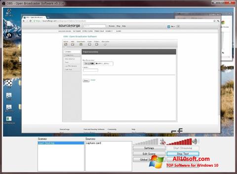 Screenshot Open Broadcaster Software per Windows 10