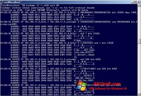 Screenshot TCPDUMP per Windows 10