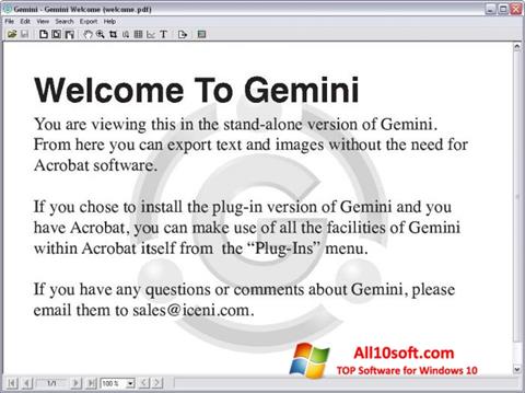 Screenshot Gemini per Windows 10