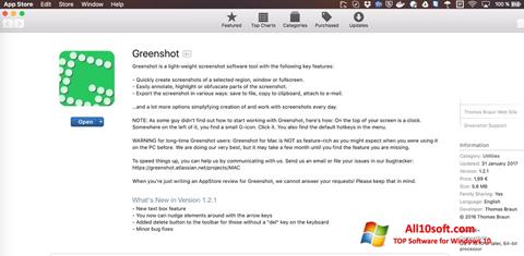 Screenshot Greenshot per Windows 10