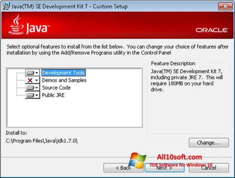 Screenshot Java SE Development Kit per Windows 10