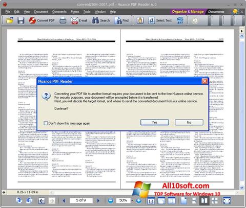Screenshot Nuance PDF Reader per Windows 10