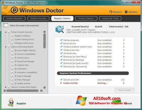 Screenshot Windows Doctor per Windows 10