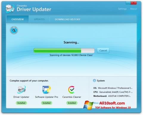 Screenshot Carambis Driver Updater per Windows 10