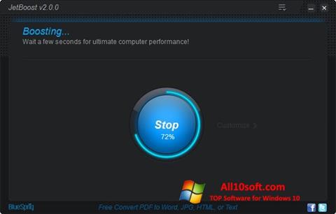 Screenshot JetBoost per Windows 10