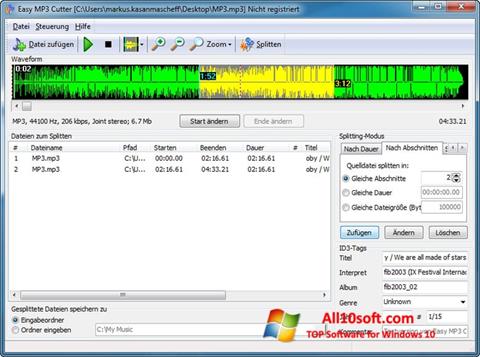 Screenshot MP3 Cutter per Windows 10