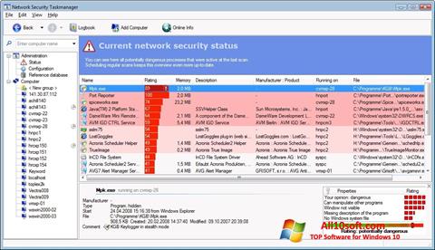 Screenshot Security Task Manager per Windows 10
