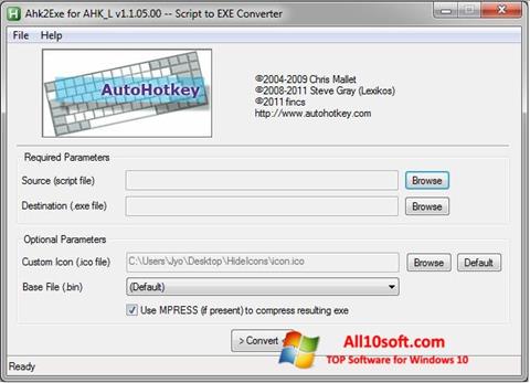 Screenshot AutoHotkey per Windows 10