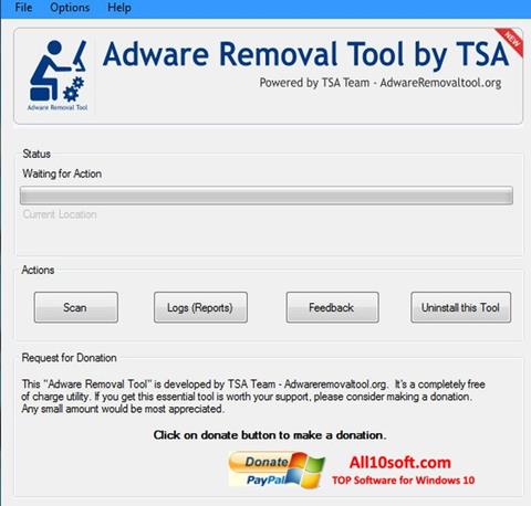 Screenshot Adware Removal Tool per Windows 10
