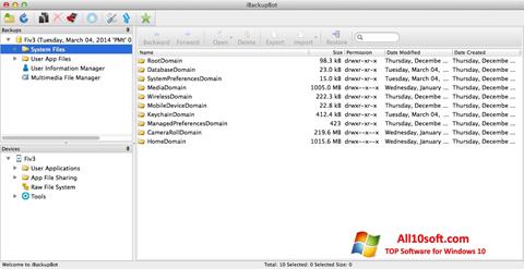 Screenshot iBackupBot per Windows 10