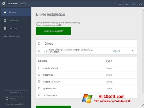 Screenshot DriverPack Solution per Windows 10