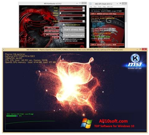 Screenshot MSI Kombustor per Windows 10