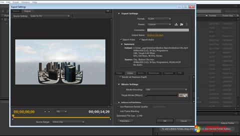 Screenshot Adobe Media Encoder per Windows 10