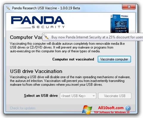 Screenshot Panda USB Vaccine per Windows 10
