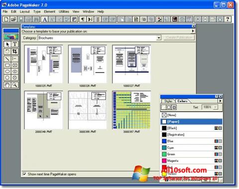 Screenshot Adobe PageMaker per Windows 10