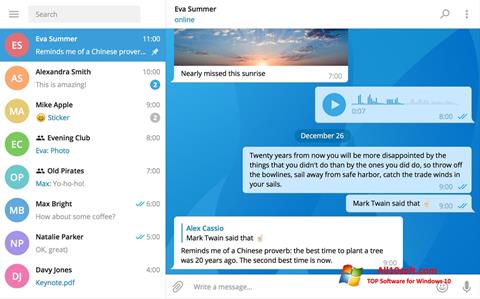 Screenshot Telegram Desktop per Windows 10