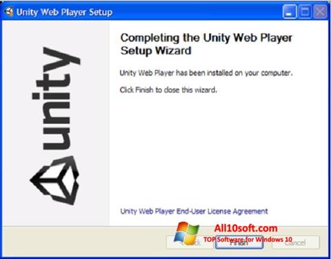 Screenshot Unity Web Player per Windows 10