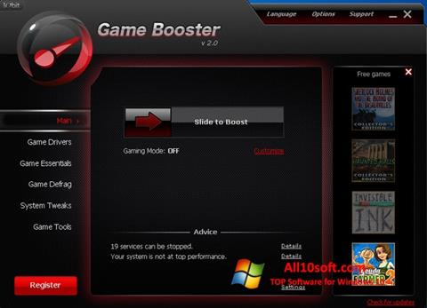 Screenshot Game Booster per Windows 10