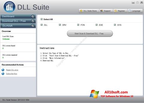 Screenshot DLL Suite per Windows 10