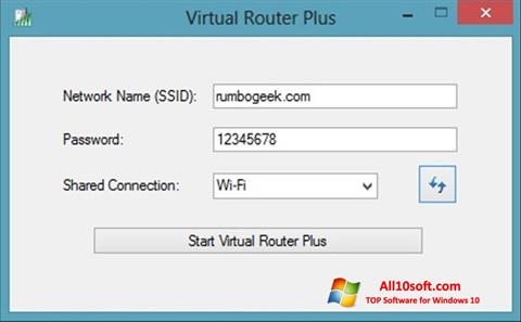 Screenshot Virtual Router Plus per Windows 10