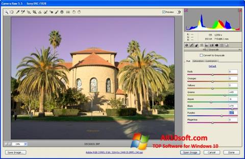Screenshot Adobe Camera Raw per Windows 10