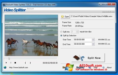 Screenshot Boilsoft Video Splitter per Windows 10