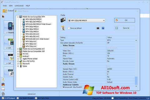 Screenshot Format Factory per Windows 10