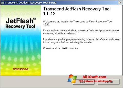 Screenshot JetFlash Recovery Tool per Windows 10
